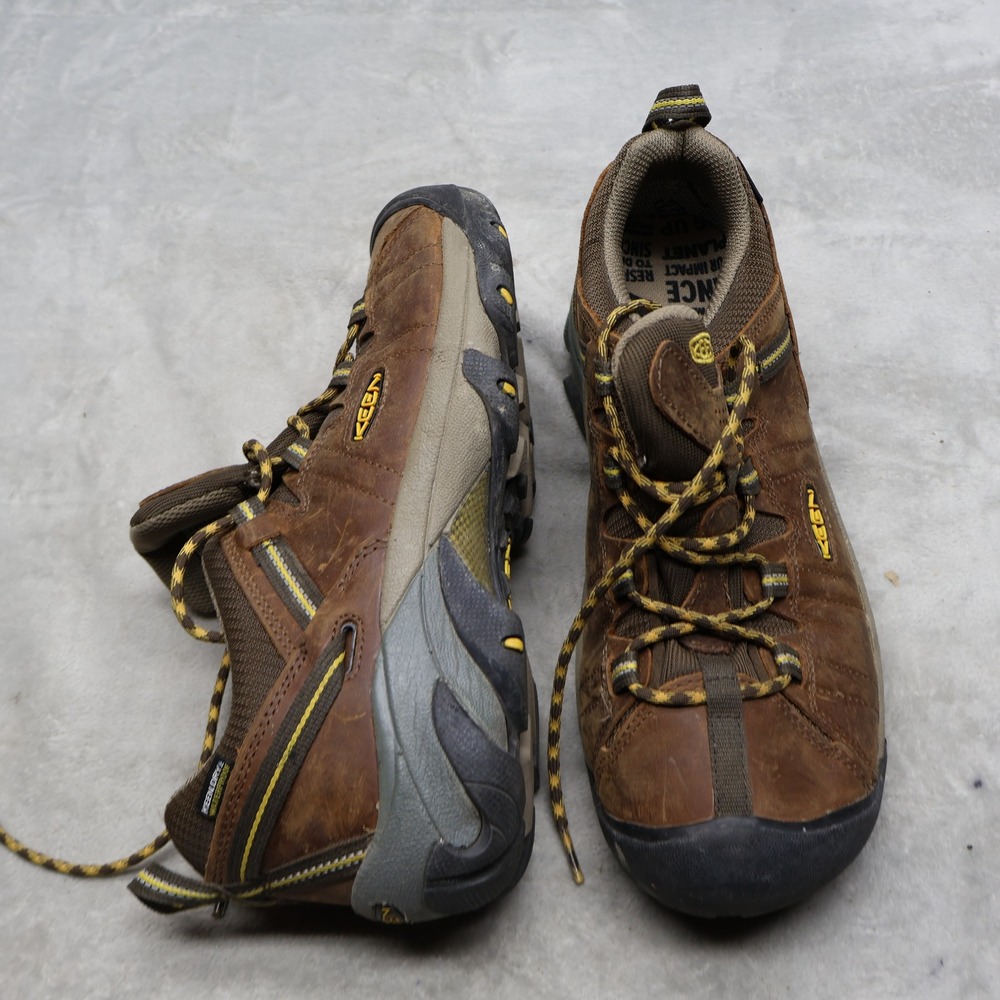 Keen Mens 10M Hiking Shoes Brown Targhee II Wide Low Top Trekking Waterproof
